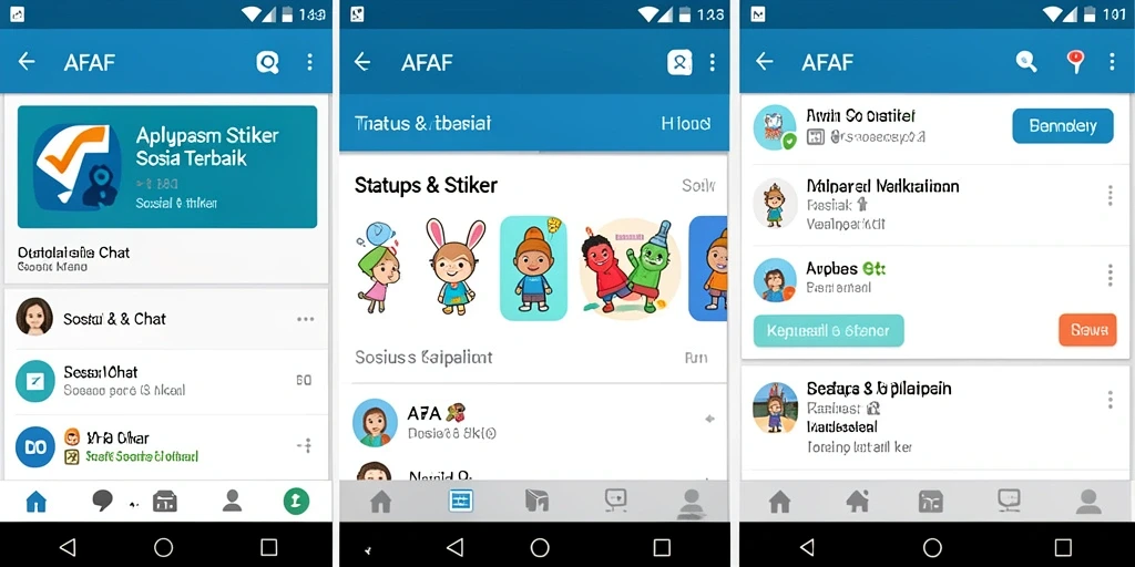 Tampilan antarmuka AFAF yang menarik dan mudah digunakan.