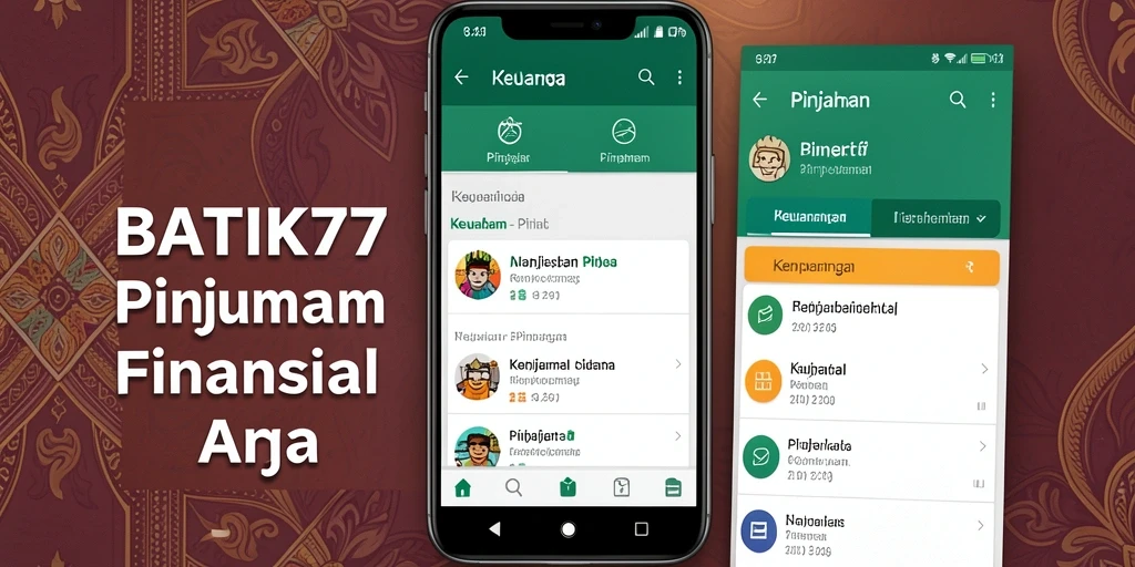 Tampilan antarmuka aplikasi BATIK77 yang user-friendly dan modern.