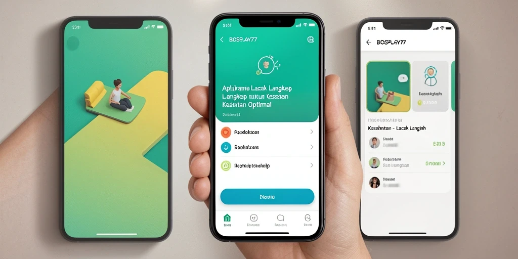Antarmuka aplikasi Lacak Langkah BOSPLAY77 yang modern dan informatif.