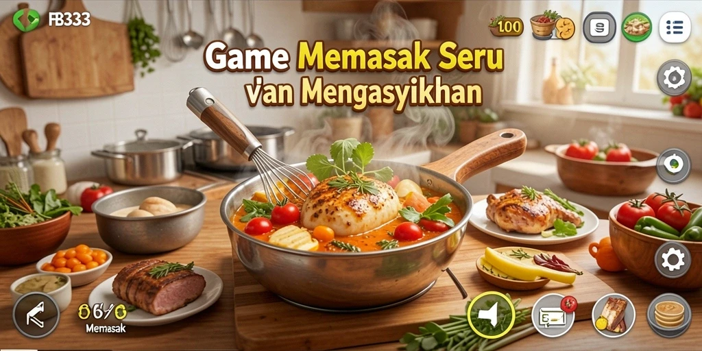 Tampilan antarmuka FB333 yang menarik saat memasak.