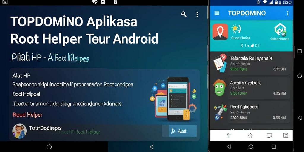 Tampilan antarmuka aplikasi TOPDOMINO yang sederhana dan modern.